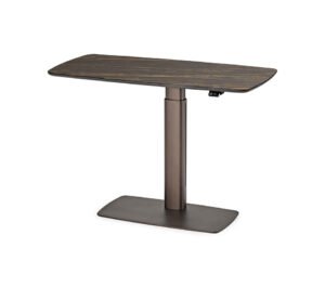 RUNNER Keramik Bureau design ajustable en hauteur avec plateau en céramique Marmi et structure en acier laqué gaufré. Disponible chez D-Style Interior.