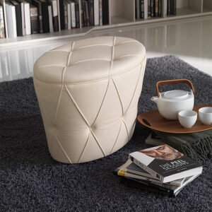 PINKO Pouf design capitonné en cuir ou cuir synthétique, design contemporain et confort raffiné signé Cattelan Italia. Disponible chez D-Style Interior.