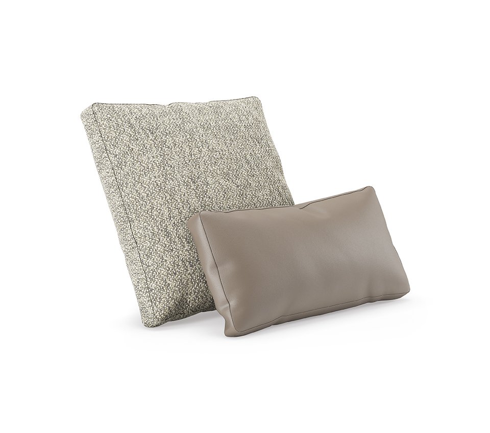 COMFY Coussin rembourré design en plumes avec housse amovible en tissu ou cuir. Disponible chez D-Style Interior.