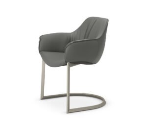 Scarlett Cantilever Chaise avec accoudoirs de Cattelan Italia : structure en acier cantilever, dossier haut et finitions luxueuses. Disponible chez D-Style Interior.