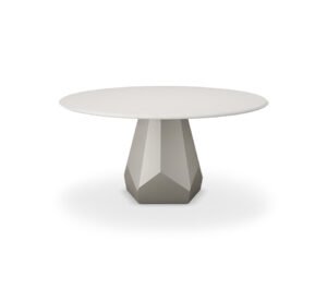 Zermatt Argile table design haut de gamme par Cattelan Italia, avec base en acier et plateau en argile spatulée aux teintes naturelles. Disponible chez D-Style Interior.