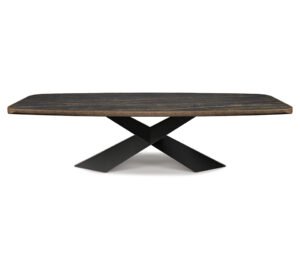 Découvrez Tyron Keramik Premium, table design Cattelan Italia avec plateau en céramique Marmi et base en acier laqué. Élégance italienne et finitions artisanales. Disponible chez D-Style Interior.