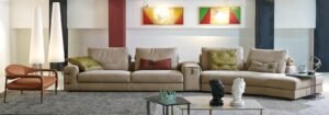 Gregory canapé design haut de gamme par Gamma Arredamenti. Style contemporain, détails raffinés et confort exceptionnel. Disponible chez D-Style Interior.