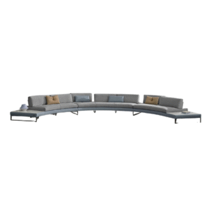 Sunset Round canapé modulable de Gamma Arredamenti, un modèle haut de gamme alliant confort, design circulaire et modularité. Disponible chez D-Style Interior.
