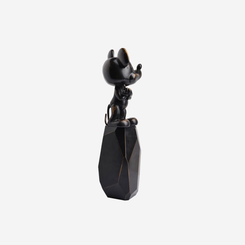 Mickey Rock Bronze Medium, Sculpture design haut de gamme Leblon Delienne x Arik Levy, bronze artistique et intemporel, disponible chez D-Style Interior