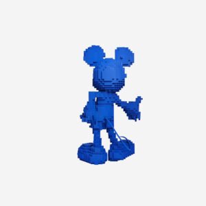 Mickey Voxel Medium, sculpture design haut de gamme Leblon Delienne x Miguel Chevalier, fusion entre art numérique et pop culture. Disponible chez D-Style Interior.