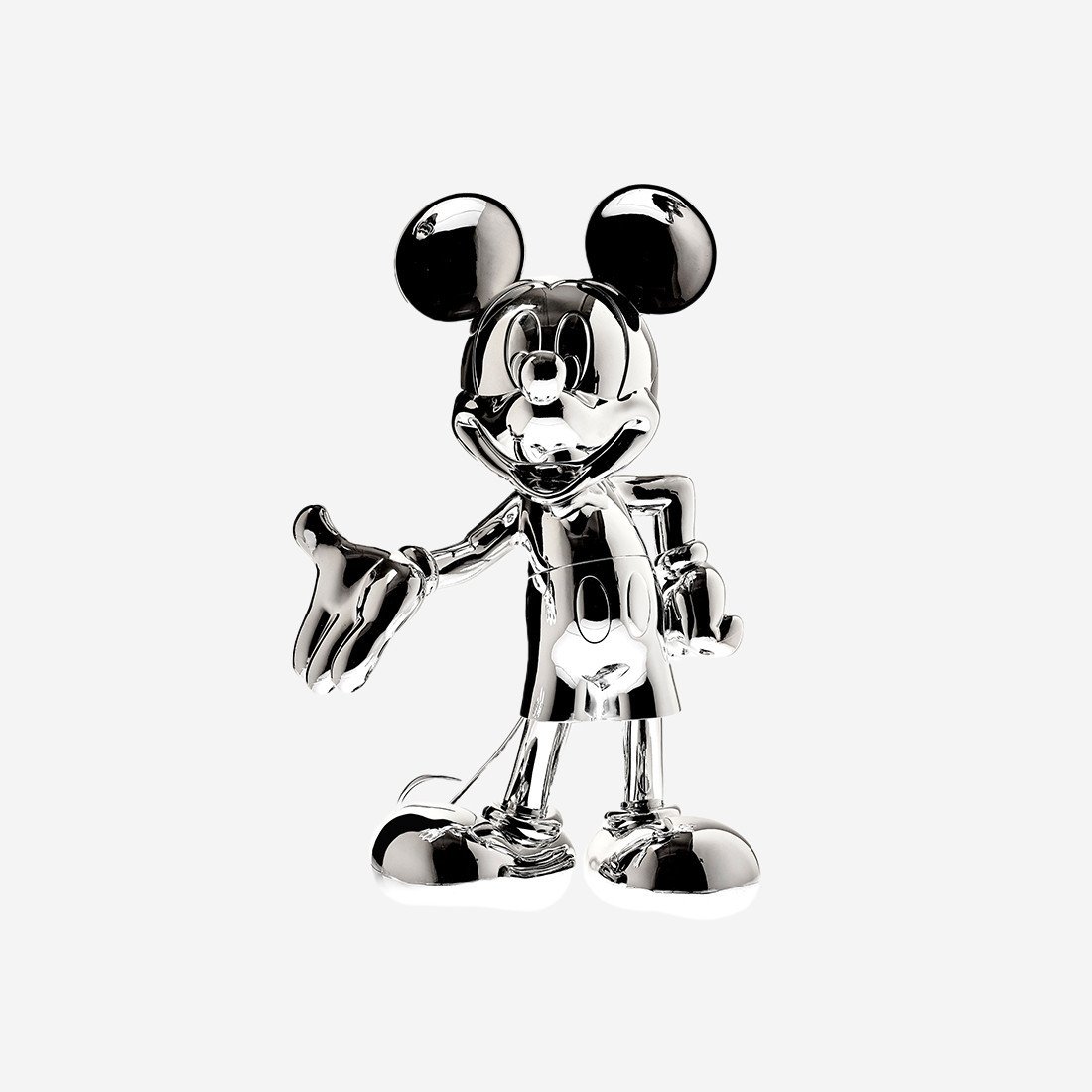 Mickey Welcome Chromé Medium – Sculpture design haut de gamme Leblon Delienne en finition chromée, disponible chez D-Style Interior