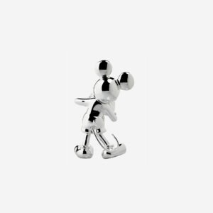 Mickey with Love Chromé Extra Small, sculpture design haut de gamme par Leblon Delienne, version chromée argent ultra contemporaine. Disponible chez D-Style Interior