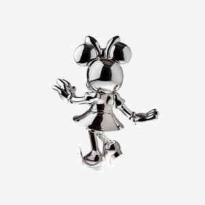 Minnie Welcome Chromé Medium, Sculpture design haut de gamme Leblon Delienne, résine peinte à la main, élégante et féminine, disponible chez D-Style Interior