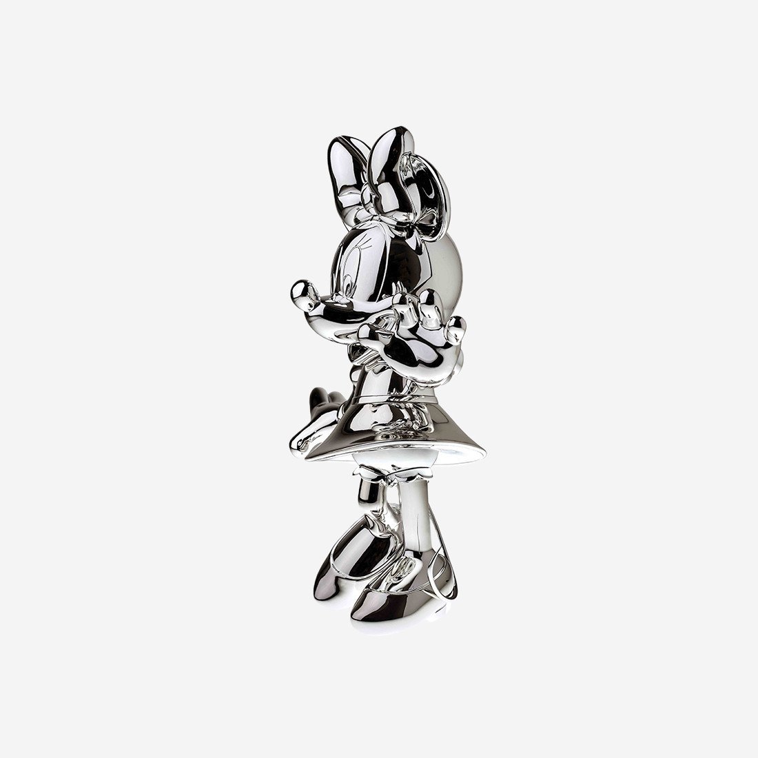 Minnie Welcome Chromé Medium, Sculpture design haut de gamme Leblon Delienne, résine peinte à la main, élégante et féminine, disponible chez D-Style Interior