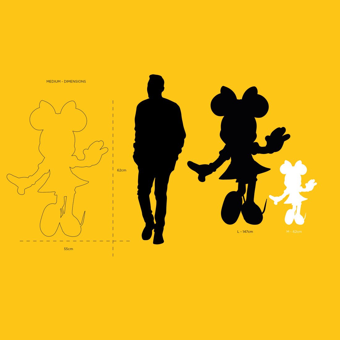 Minnie Welcome Medium, Sculpture design haut de gamme Leblon Delienne, élégante et sophistiquée, accompagnant Mickey Mouse. Disponible chez D-Style Interior