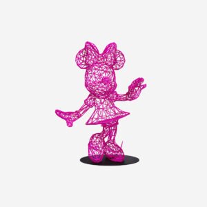 Minnie Wire Medium, Sculpture design haut de gamme par Leblon Delienne et Miguel Chevalier, interprétation numérique de Minnie Mouse. Disponible chez D-Style Interior