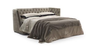 Gori Canapé-lit Capitonné design haut de gamme avec finition capitonnée artisanale et matelas intégré. Disponible chez D-Style Interior.