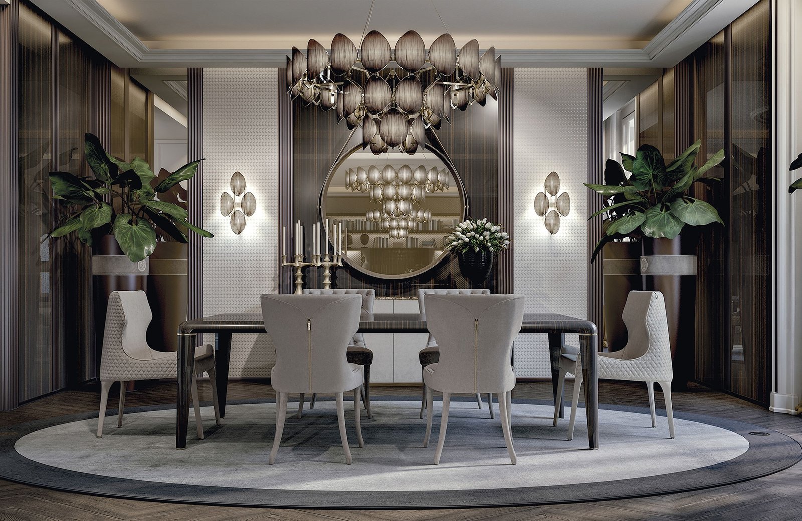 Adda chaise design haut de gamme par Vittoria Frigerio, aux lignes élégantes et au dossier enveloppant, avec matelassage raffiné et pieds en frêne massif. Disponible chez D-Style Interior.