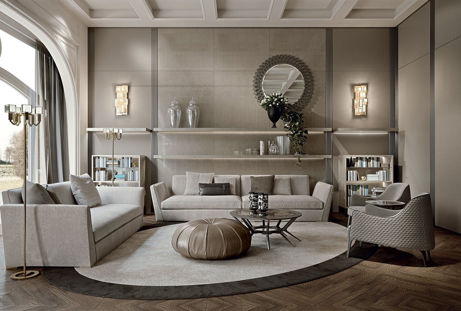 Visconti canapé design haut de gamme par Vittoria Frigerio au style élégant et modulable. Disponible chez D-Style Interior.