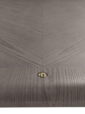 Rubini table de Vittoria Frigerio, une pièce élégante en bois précieux avec inserts métalliques, au design intemporel. Disponible chez D-Style Interior.