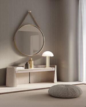 Contarini console de Vittoria Frigerio, un meuble d’exception avec quilting luxueux, marbre raffiné et nombreuses finitions. Disponible chez D-Style Interior.