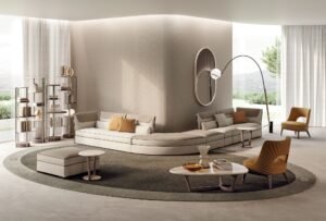Doge bibliothèque haut de gamme par Vittoria Frigerio, structure métallique et base en frêne teinté, entièrement modulable et personnalisable. Disponible chez D-Style Interior.