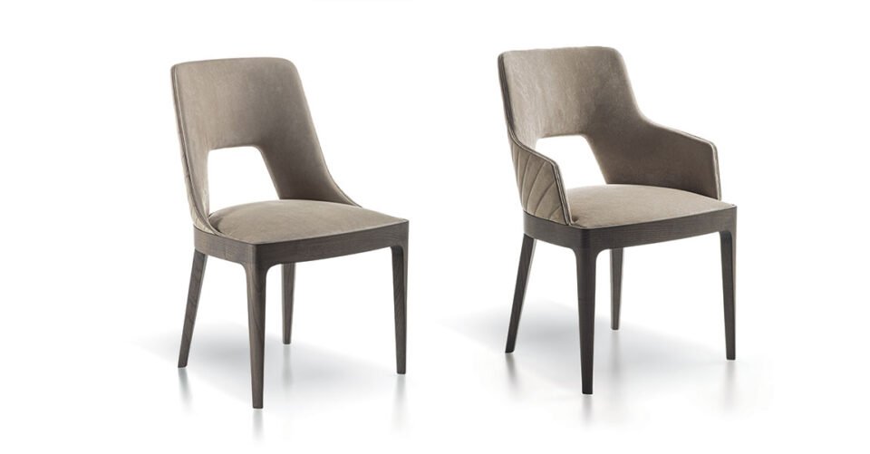 Reina chaise et petit fauteuil design haut de gamme – Vittoria Frigerio