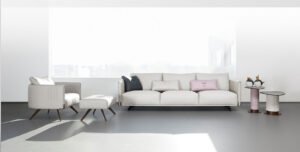 Philly canapé design haut de gamme en cuir par Gamma Arredamenti, alliance parfaite entre artisanat italien et élégance contemporaine. Disponible chez D-Style Interior.