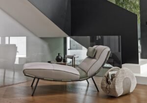 Cruise chaise longue design haut de gamme par Gamma Arredamenti, alliant confort, élégance et savoir-faire italien. Disponible chez D-Style Interior.