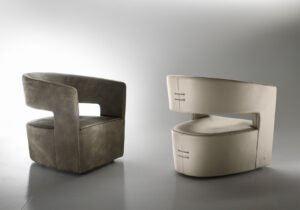 Gem fauteuil par Gamma Arredamenti, une pièce de mobilier haut de gamme alliant confort, élégance et design contemporain. Disponible chez D-Style Interior.