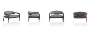 Spider fauteuil de Gamma Arredamenti, cuir urbain avec assise généreuse et dossier rembourré. Disponible chez D-Style Interior.