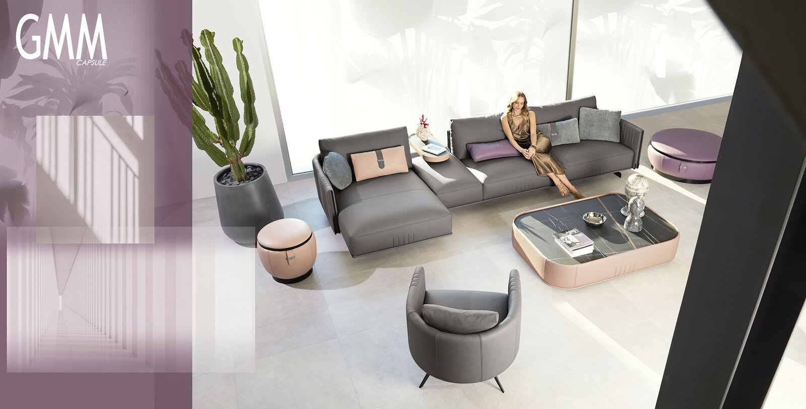 Philly Ottomans de Gamma Arredamenti, design Giuseppe Viganò, allient élégance, confort et créativité italienne. disponibles chez D-Style Interior.