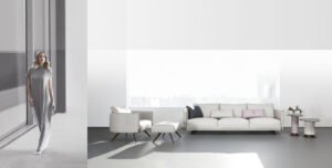 Philly coussins de Gamma Arredamenti, dessinés par Giuseppe Viganò, allient confort, design contemporain et savoir-faire italien exceptionnel. Disponible chez D-Style Interior.