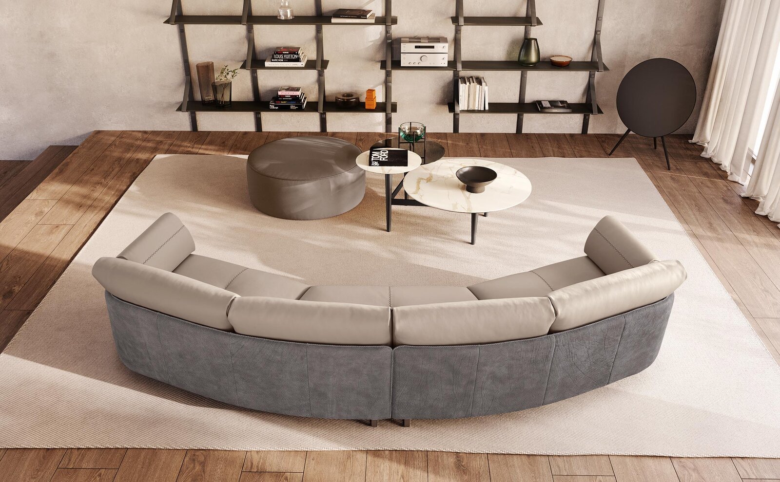 Baloon Ottomans de Gamma Arredamenti, poufs design élégants et polyvalents pour compléter votre espace de vie. Disponible chez D-Style Interior.