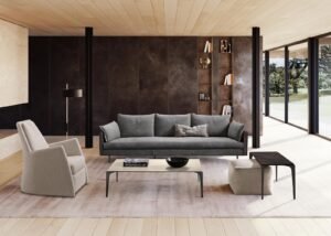 KATE fauteuil en cuir signé Gamma Arredamenti. Design haut de gamme, confort exceptionnel et finitions artisanales. Disponible chez D-Style Interior.