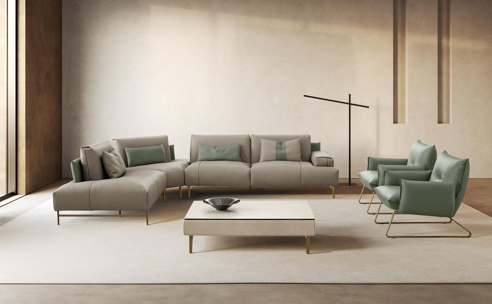 MARGOT fauteuil de Gamma Arredamenti, design moderne en cuir avec base tubulaire et détail décoratif raffiné. Disponible chez D-Style Interior.
