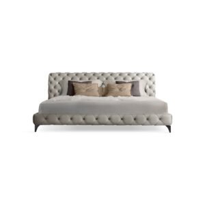 Aston Night Lit design en cuir pleine fleur avec capitonnage à boutons fait main. Élégance intemporelle et savoir-faire italien. Disponible chez D-Style Interior.