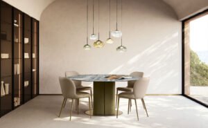 Medea, une chaise design en cuir signée Gamma Arredamenti. Élégante, confortable et moderne, disponible chez D-Style Interior.