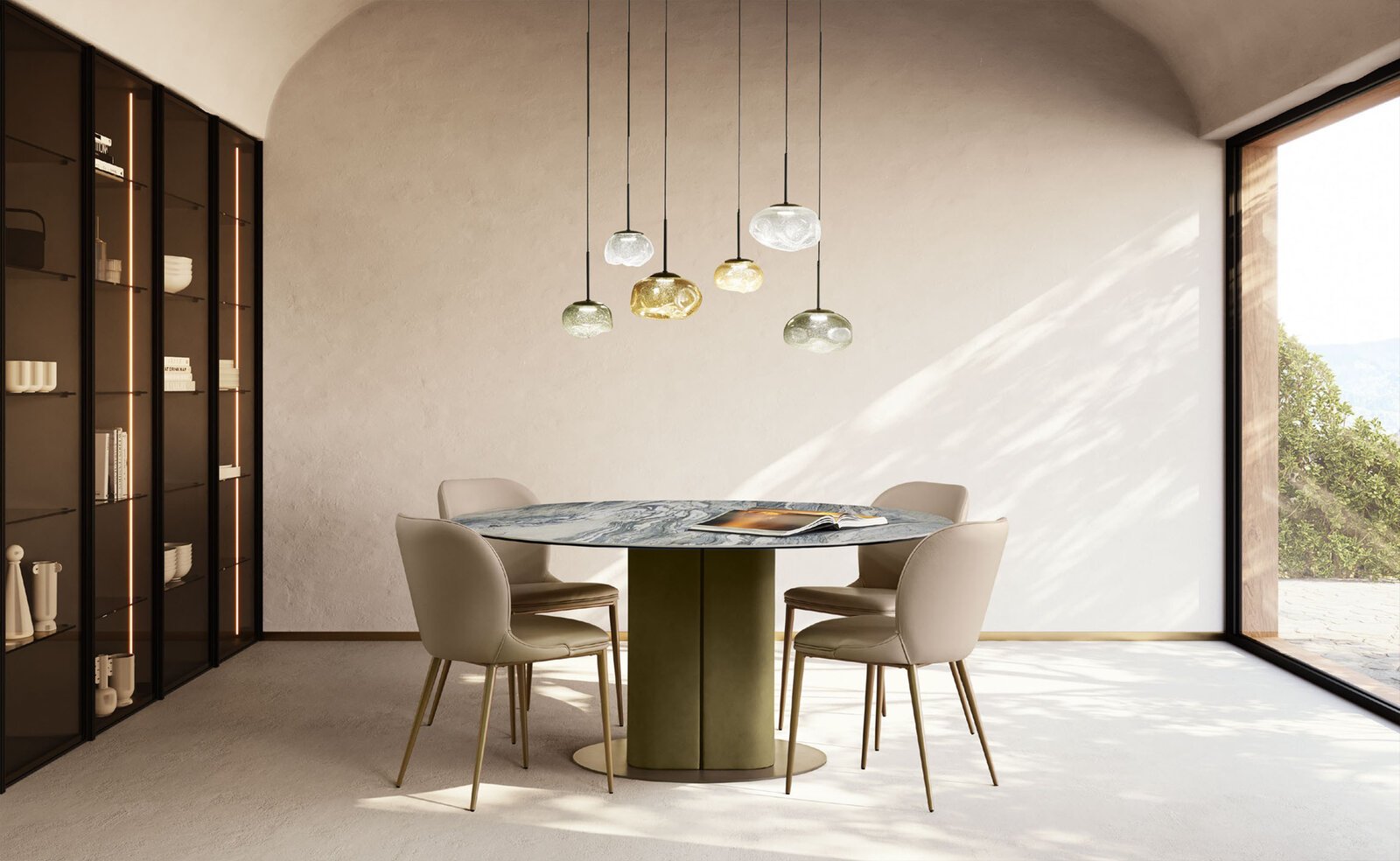 Medea CHRBR, une chaise design en cuir signée Gamma Arredamenti. Élégante, confortable et moderne, disponible chez D-Style Interior.