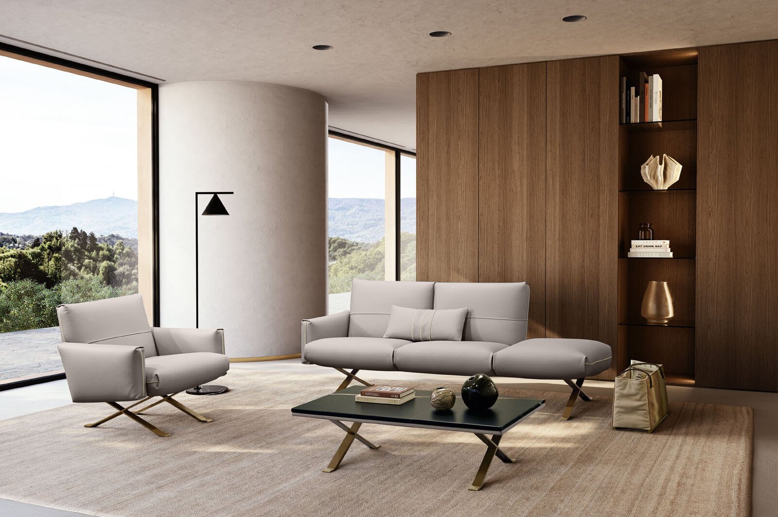 Rialto canapé design haut de gamme par Gamma Arredamenti, au style épuré et fonctionnel. Disponible chez D-Style Interior.