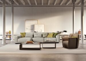 Soho canapé design haut de gamme par Gamma Arredamenti, avec mécanisme réglable et assise moelleuse. Disponible chez D-Style Interior.