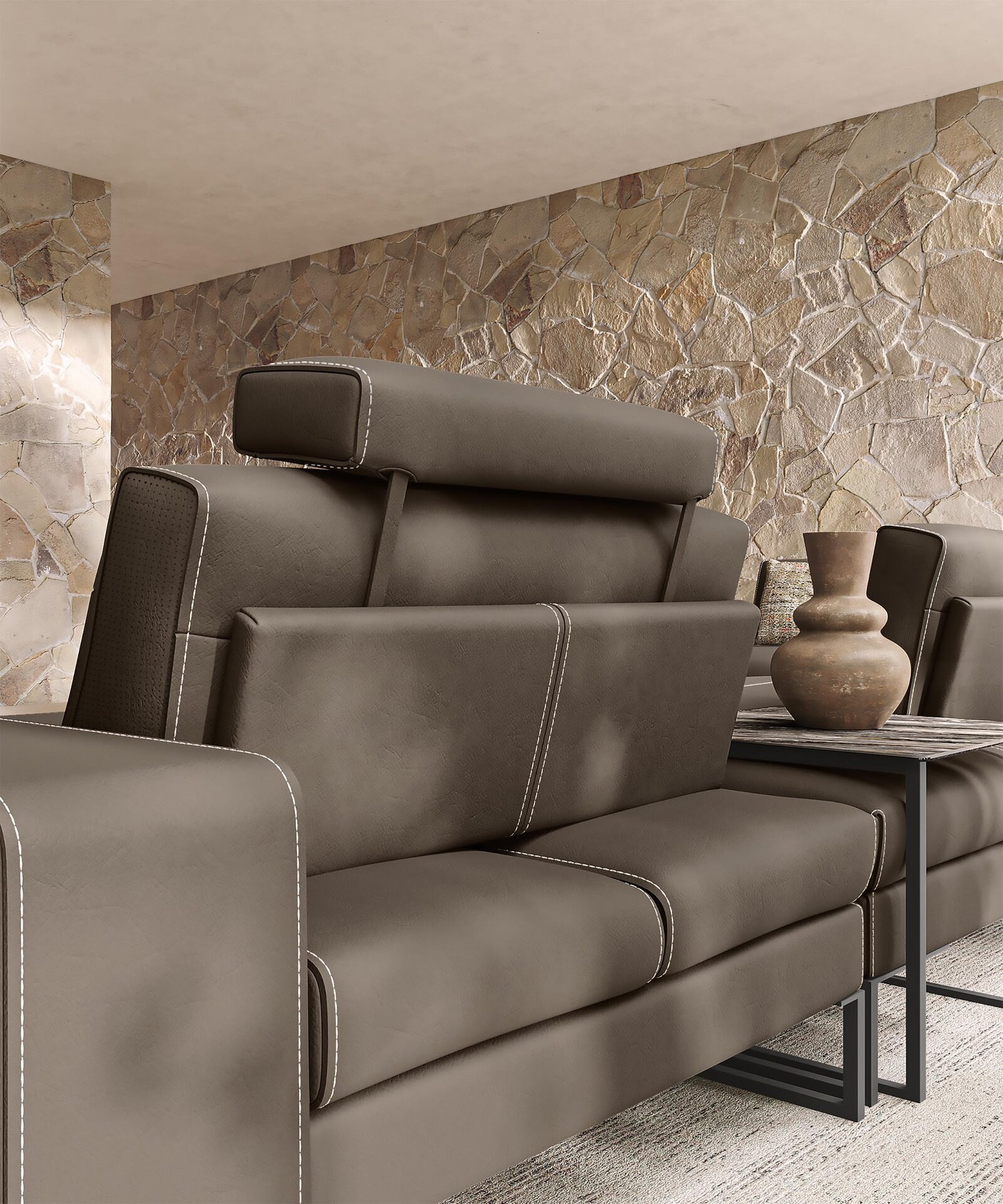 Sunset canapé design haut de gamme par Gamma Arredamenti avec assise ajustable et design élégant. Disponible chez D-Style Interior.