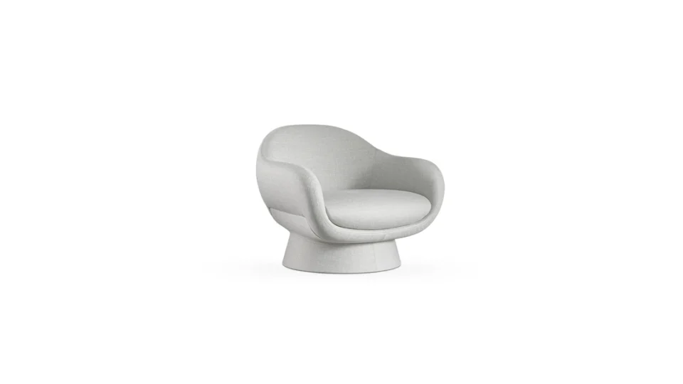 Boolean armchair avec base revêtue