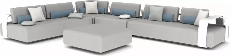 Kumo Salon de jardin 2 - blanc