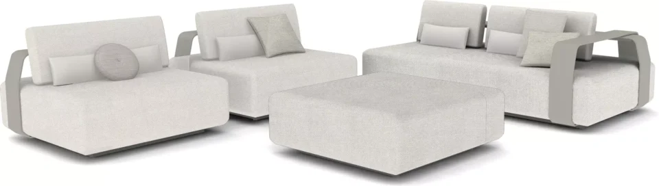 Kumo Salon de jardin 3 - galet F11