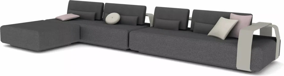 Kumo Salon de jardin 4 - galet F11