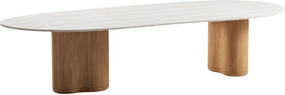 Ogado Table à manger organique 310x135 h73
